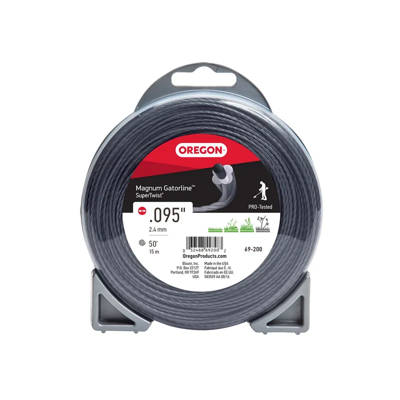 Oregon Trimmer Line - 69-200 - Magnum Gatorline - Supertwist - .095" Gauge, 50‘ Donut, 50 Feet