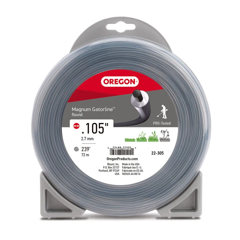 Oregon Trimmer Line - 22-305 - Magnum Gatorline - Round - .105" Gauge, 1 lb. Donut, 228 Feet