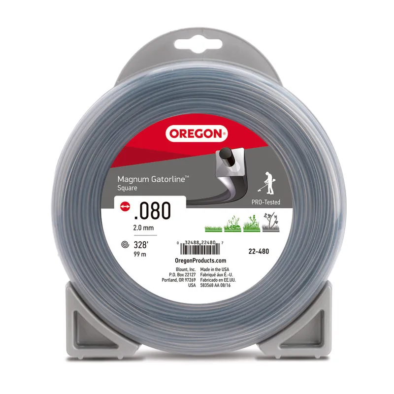 Oregon Trimmer Line - 22-480 - Magnum Gatorline - Square - .080" Gauge, 1 lb. Donut, 327 Feet