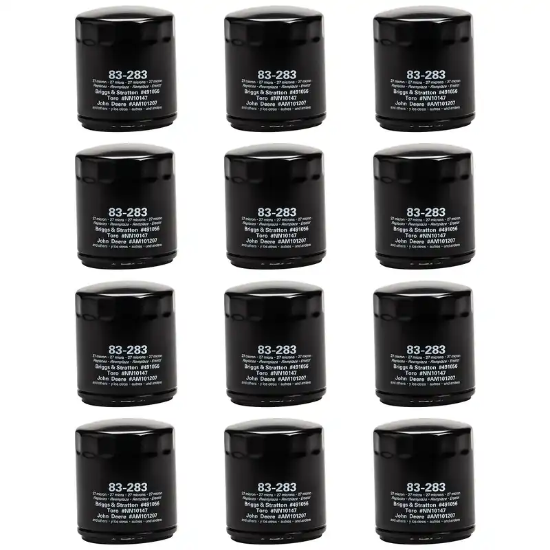 Oregon 83-403 Shop Pack (12 of 83-283) Oil Filter for Briggs & Stratton 491056S, John Deere AM101207, Kohler 52 050 02-S