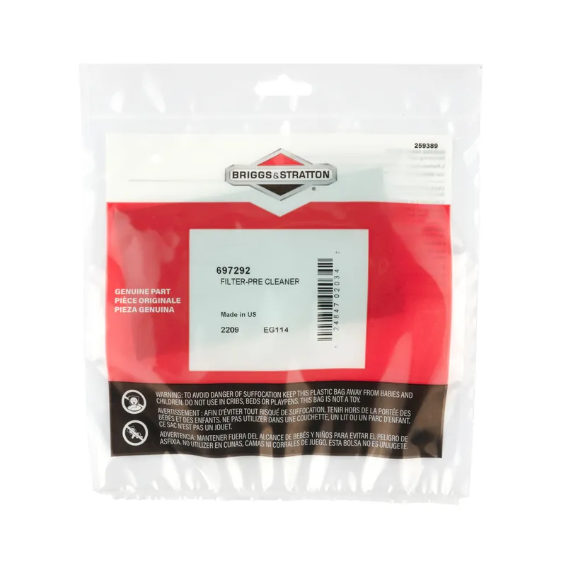 Briggs & Stratton - 697292 - Pre-cleaner for 794421 Air Filter