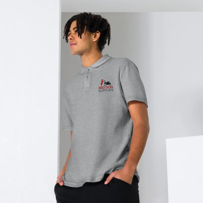 Red Dog Supplies Pique Polo Shirt - Red & Black