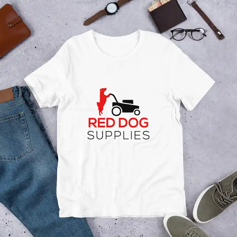 Red Dog Supplies T Shirt - Red & Black