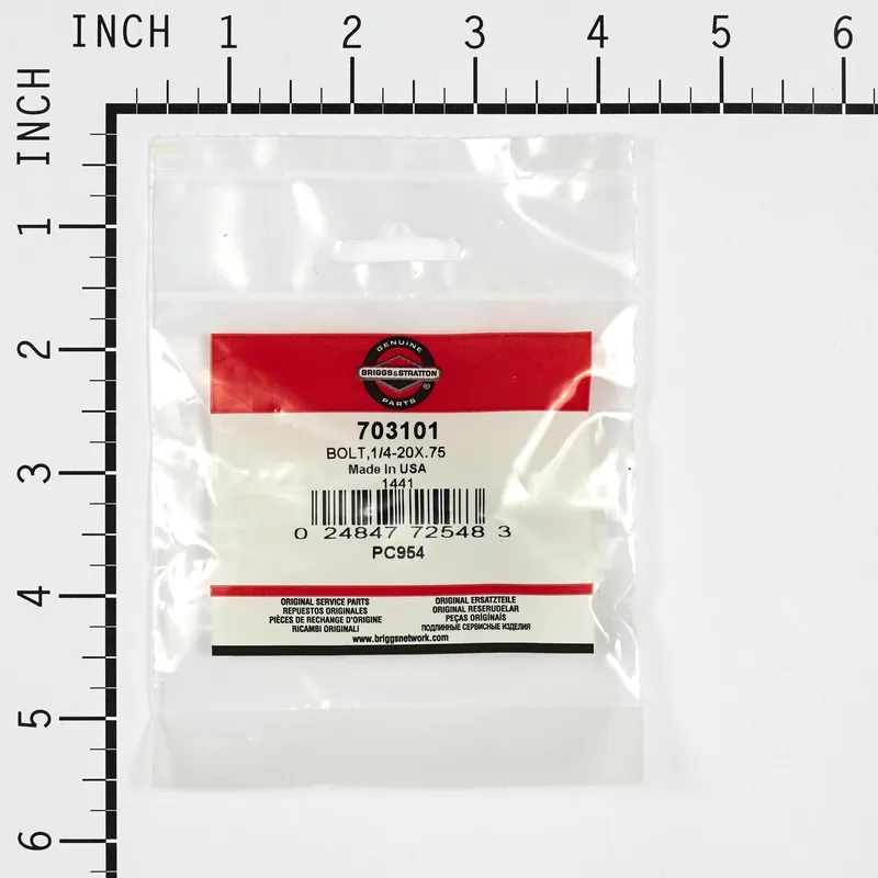 Briggs & Stratton - 703101 - BOLT1/4-20X.75