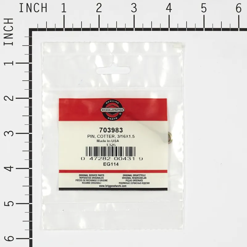 Briggs & Stratton - 703983 - PIN COTTER 3/16X1.5