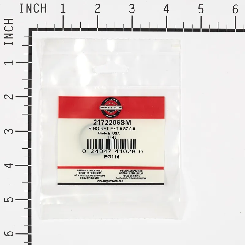 Briggs & Stratton - 2172206SM - RING-RET EXT 87 0.8