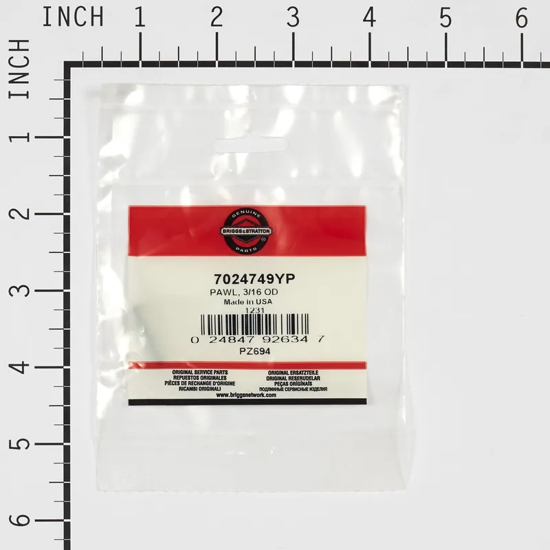Briggs & Stratton - 7024749YP - PAWL 3/16 OD