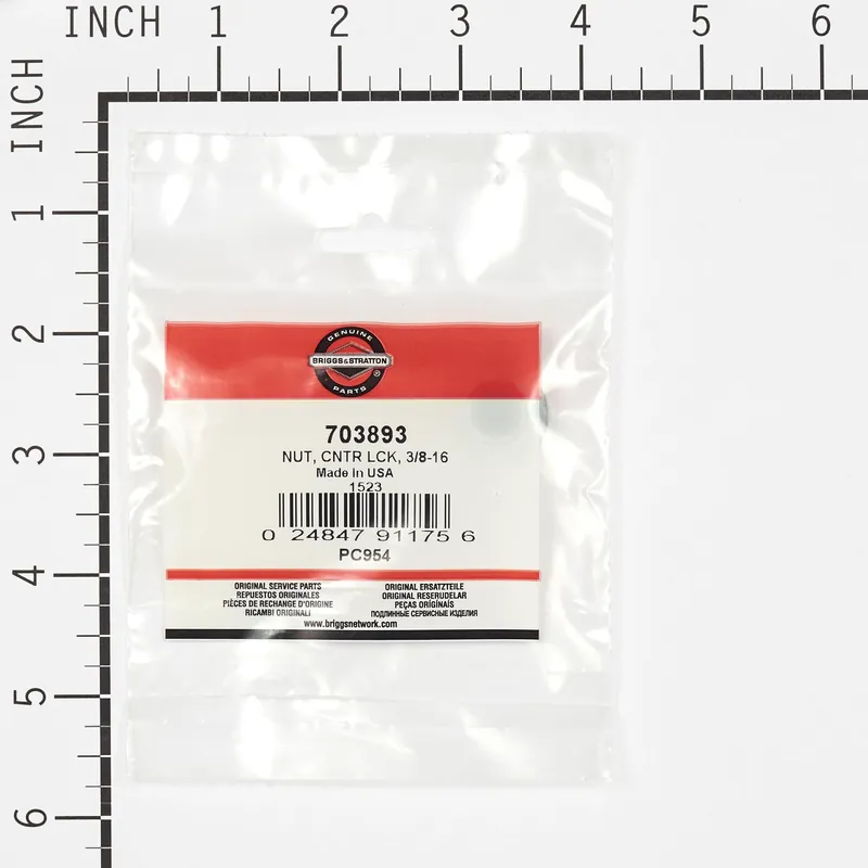 Briggs & Stratton - 703893 - NUT CNTR LCK 3/8-16