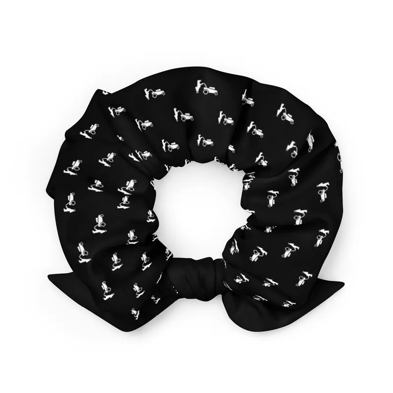 Red Dog Scrunchie - Black & White