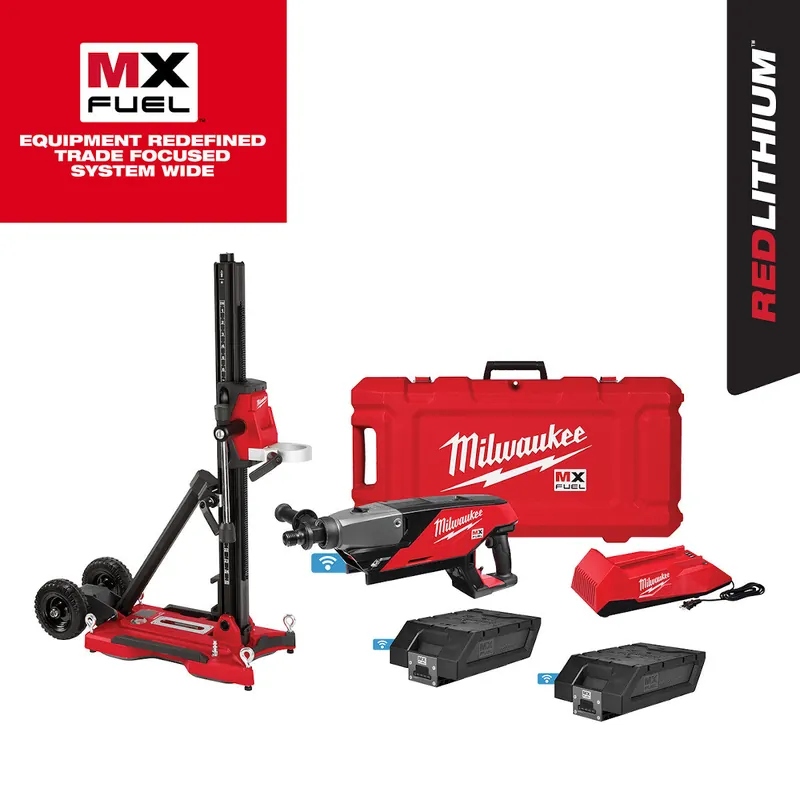 Milwaukee Electric Mx Fuel Handheld Core Drill Kit With Stand - MLW-MXF301-2CXS