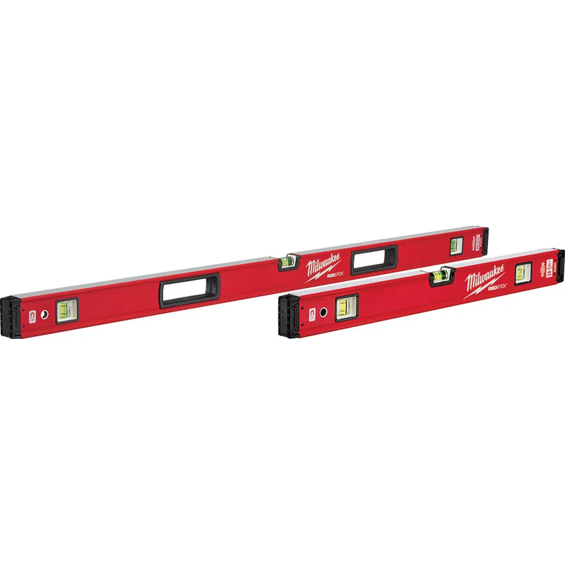Milwaukee Electric 24"/48" Redstick Magnetic Box Level Set - MLW-MLBXSM48