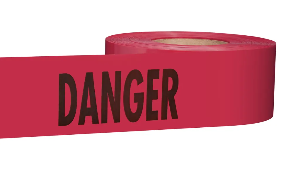 Milwaukee Electric 3X1000 Danger Red 2Mil Tape 1Rl - MLW-71-1004