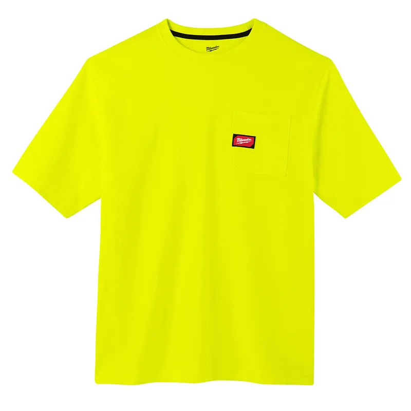 Milwaukee Electric Heavy Duty Pocket Tee - Ss Hi Vis L - MLW-601HV-L