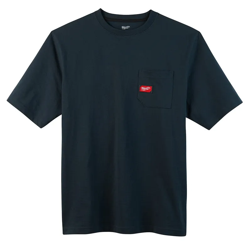 Milwaukee Electric Heavy Duty Pocket Tee - Ss Blue M - MLW-601BL-M