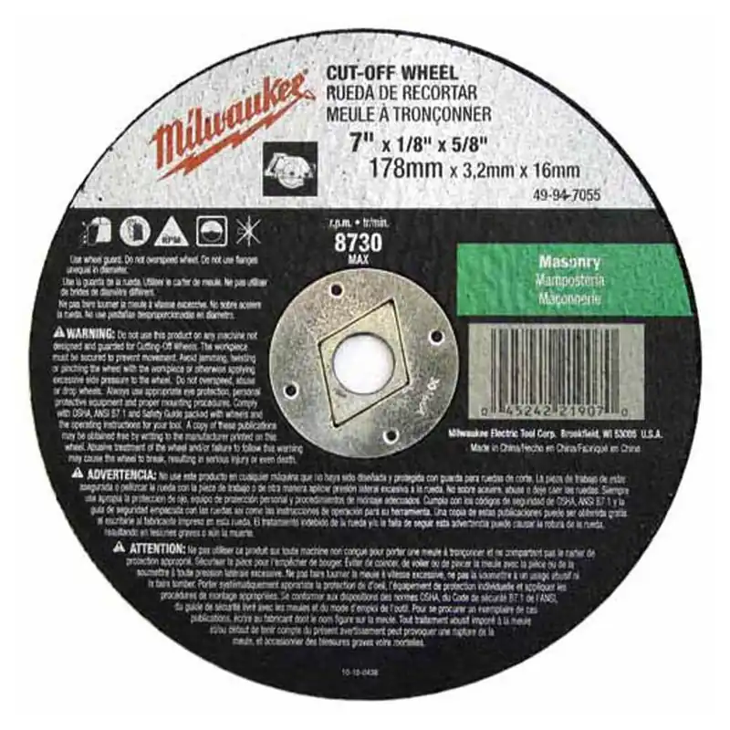Milwaukee Electric 7X3/32X5/8 Cut Off Wheel Bulk 25 - MLW-49-94-7050