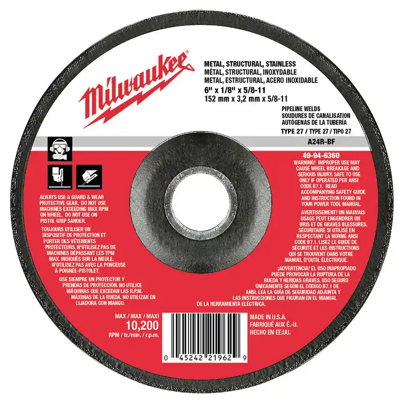 Milwaukee Electric 6X1/8X5/8-11 Pipeline Weld Bulk 5 - MLW-49-94-6360