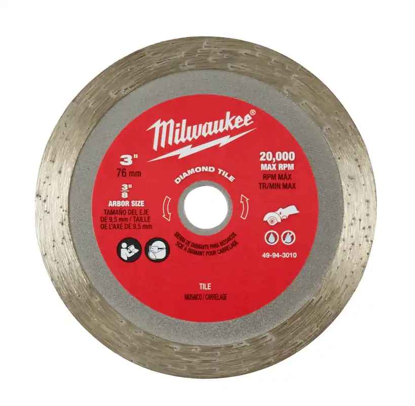 Milwaukee Electric 3" Diamond Tile Blade - MLW-49-94-3010