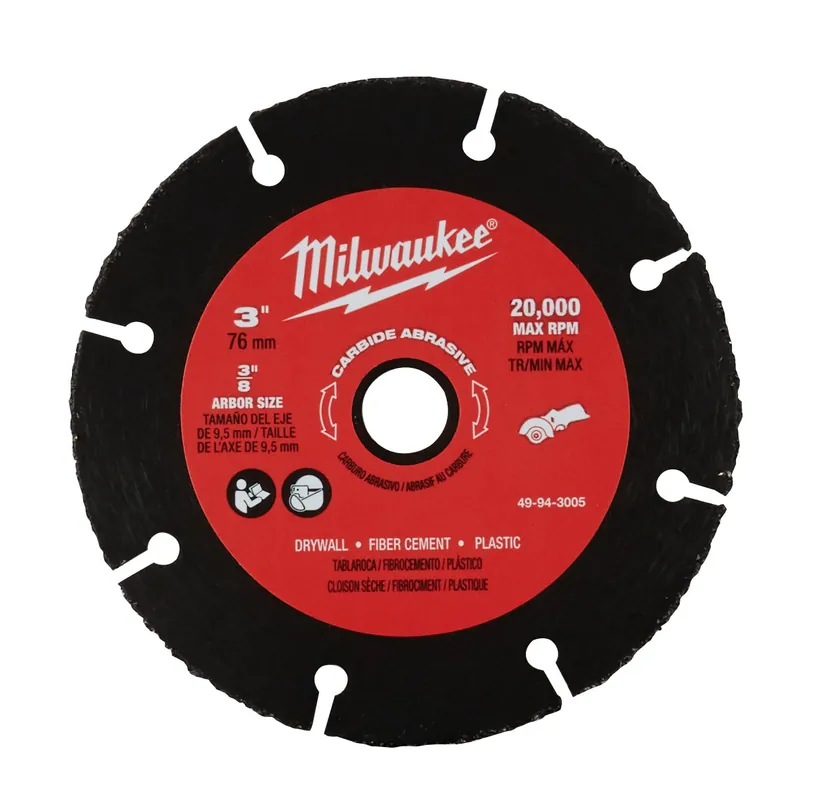 Milwaukee Electric 3" Carbide Abrasive Blade - MLW-49-94-3005