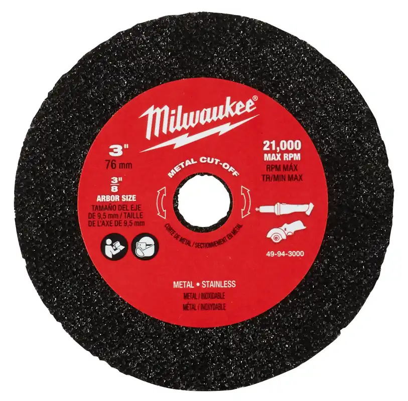 Milwaukee Electric 3" Metal Cut Off Wheel 3Pk - MLW-49-94-3000