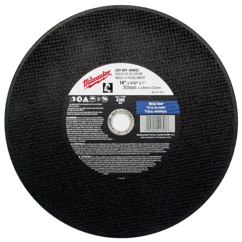 Milwaukee Electric 14X3/32X1 Cut Off Wheel Bulk 10 - MLW-49-94-1410
