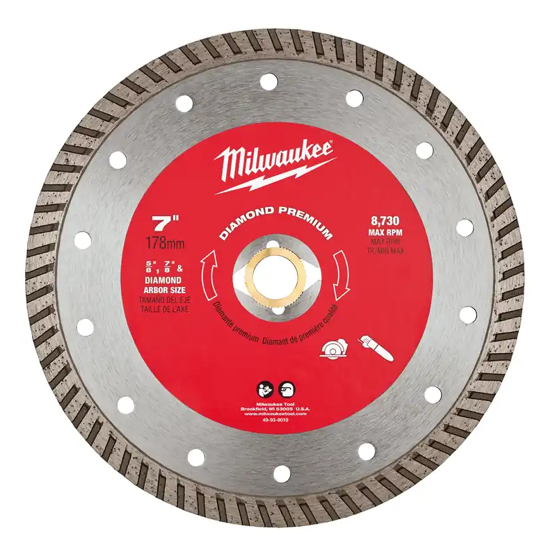 Milwaukee Electric 7"X.100X7/8-5/8"Turbo Gp Blade - MLW-49-93-8018