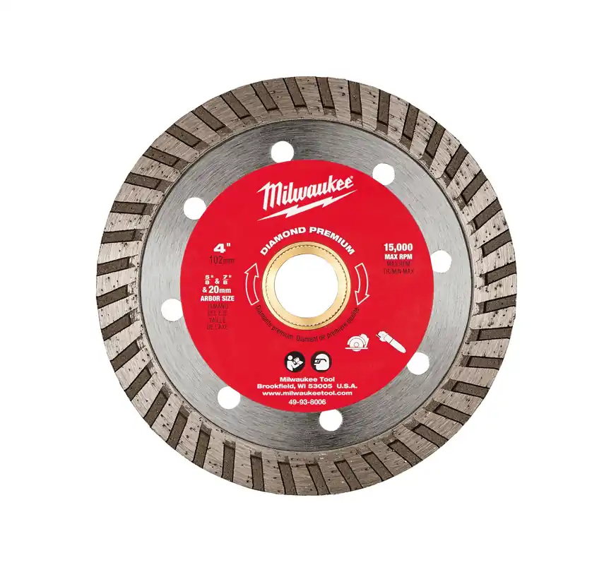 Milwaukee Electric 4"X.090X7/8-5/8"Turbo Gp Blade - MLW-49-93-8006