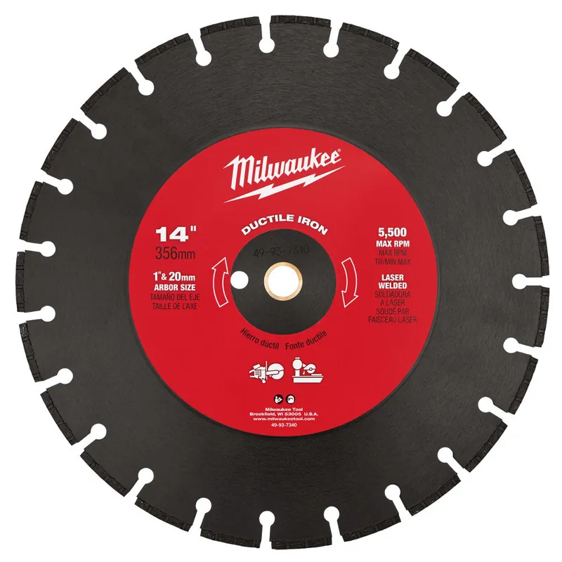 Milwaukee Electric 14"X.125X1/20 m Ductile Iron - MLW-49-93-7340