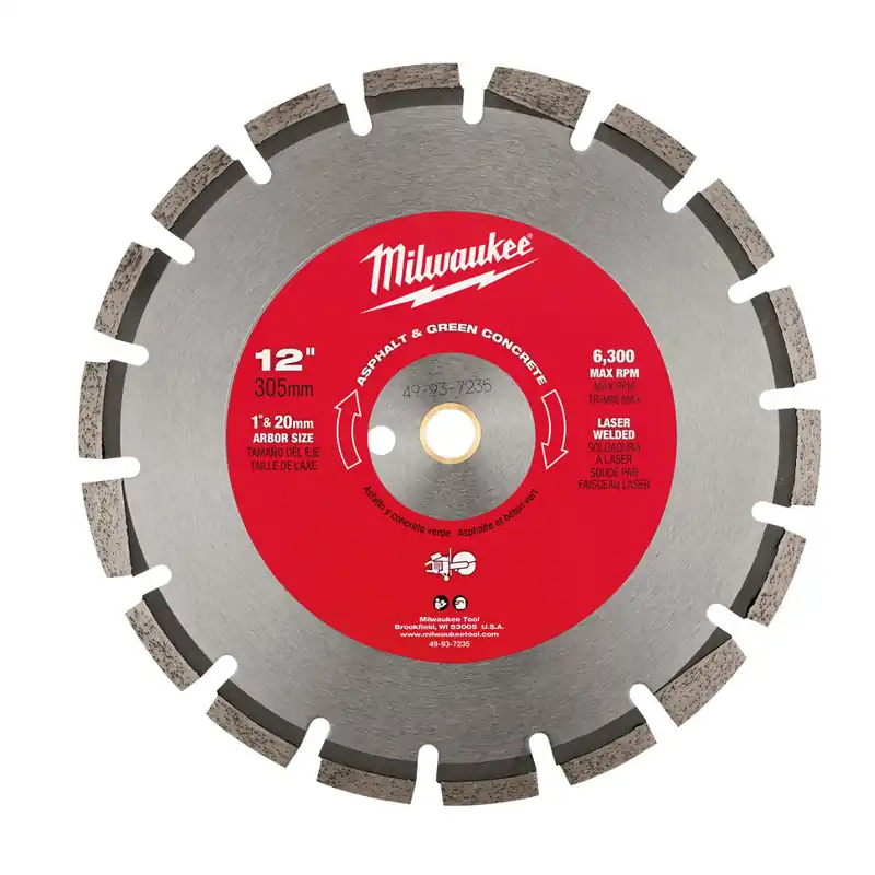 Milwaukee Electric 12"X.125X1/20 m Asphalt/Green - MLW-49-93-7235
