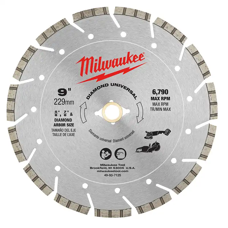 Milwaukee Electric 9" Diamond Universal Set Turbo - MLW-49-93-7125