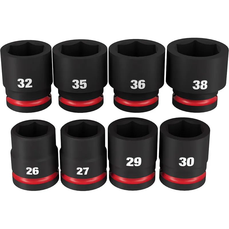 Milwaukee Electric 8-Pc 3/4" Drive, 6 Pt. Metric Standard Impact Socket Set, 26Mm 38Mm - MLW-49-66-7019