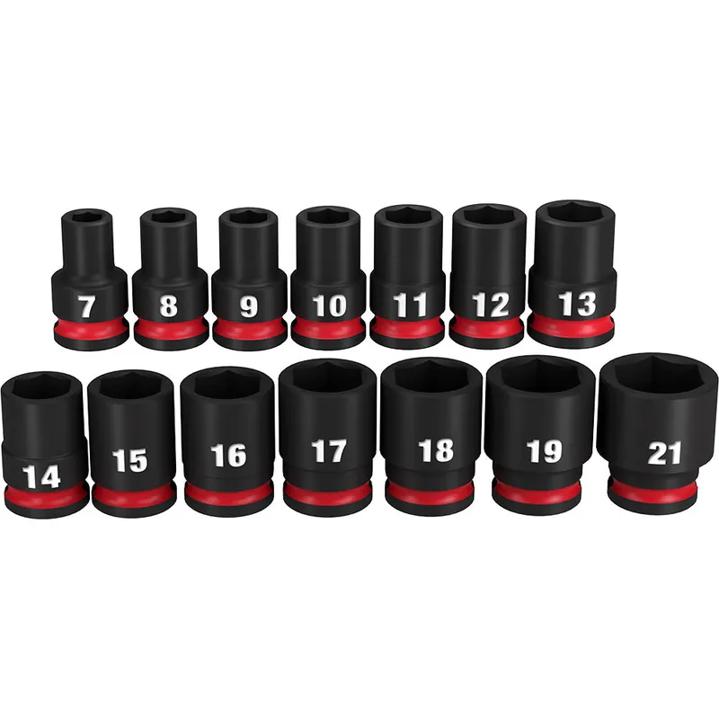 Milwaukee Electric 14-Pc 3/8" Drive, 6 Pt. Metric Standard Impact Socket Set, 7Mm 21Mm - MLW-49-66-7007