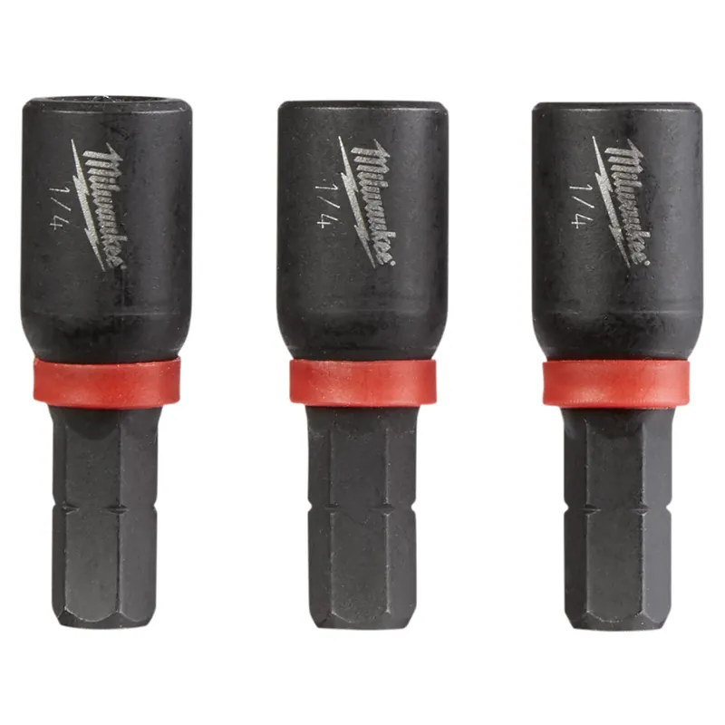 Milwaukee Electric 3Pk 1/4 Insert Mag NuTDr - MLW-49-66-4512