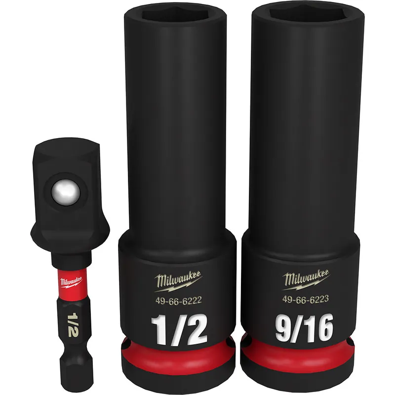 Milwaukee Electric 3Pc 1/2" Dr Impact Deep Socketset - MLW-49-66-4485
