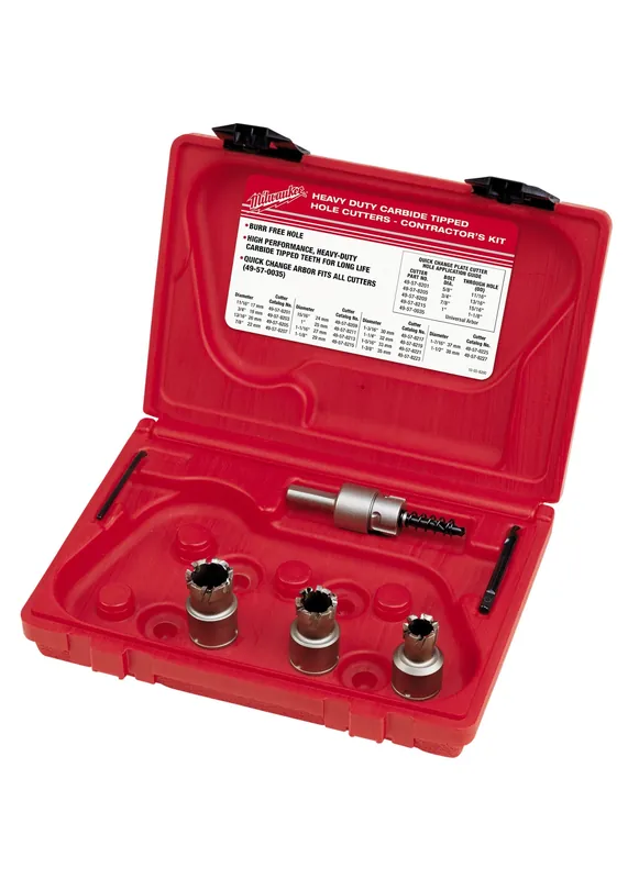 Milwaukee Electric 5Pc Carbide Plate Cutter Kit - MLW-49-22-8200