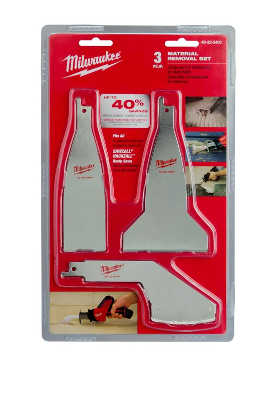 Milwaukee Electric 3Pc Material Removal Set - MLW-49-22-5403