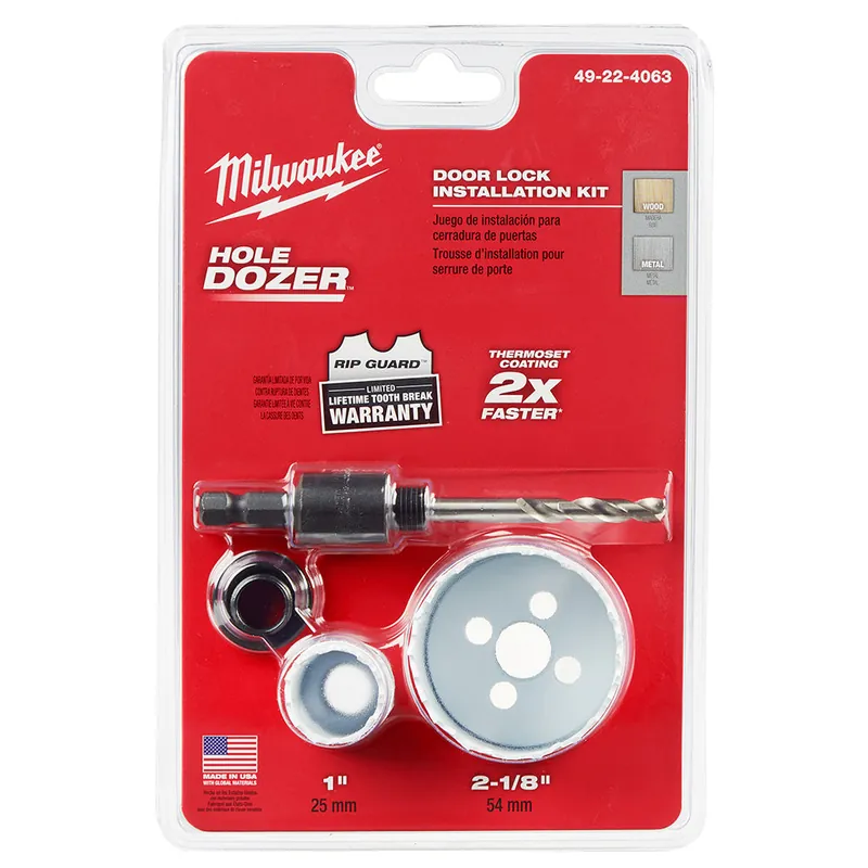 Milwaukee Electric Hole Dozer Holesaw Door Lock K - MLW-49-22-4063