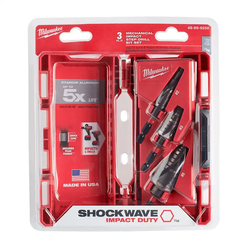 Milwaukee Electric 3-Pc Shockwave Impact Duty Step Drill Bit Set, 2, 3, 8 - MLW-48-89-9256