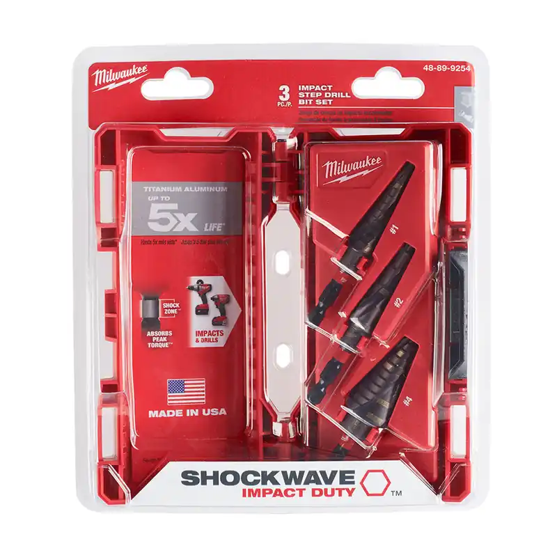 Milwaukee Electric Sw Step Bit 3Pc Kit 1, 2, 4 - MLW-48-89-9254