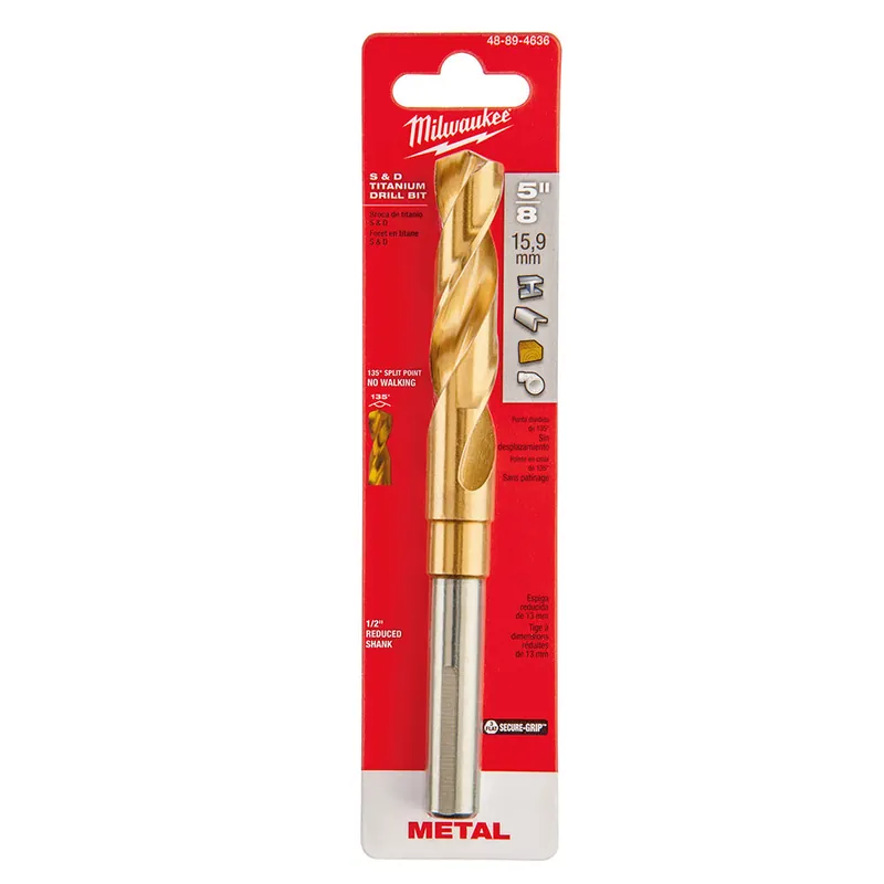 Milwaukee Electric Tin S&D Drill Bit 5/8" - MLW-48-89-4636