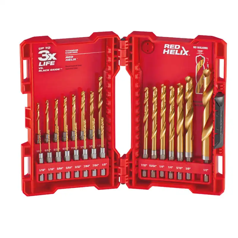 Milwaukee Electric 23-Pc Shockwave Impact Duty Titanium Drill Bit Set, 1/16"-3/8" - MLW-48-89-4631