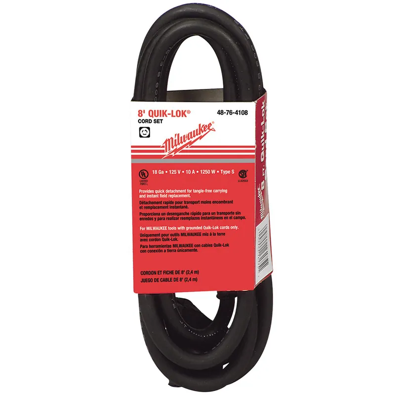 Milwaukee Electric 8‘ Twist Lock Quik-Lok - MLW-48-76-4108