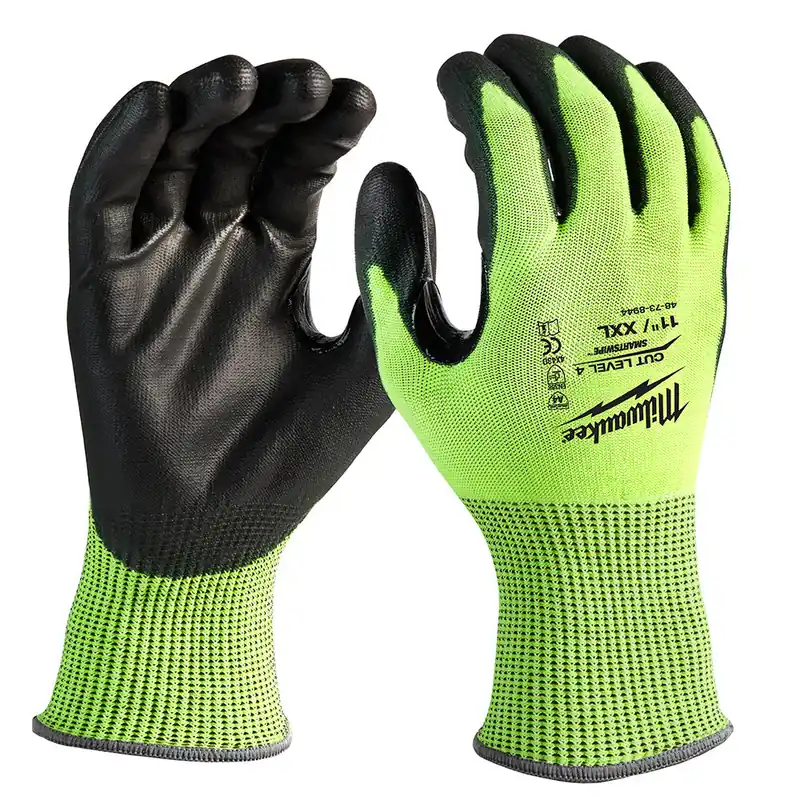 Milwaukee Electric (6) Cut 4 High Vis Gloves - Xxl - MLW-48-73-8944