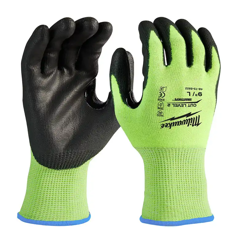 Milwaukee Electric (6) Cut 2 High Vis Gloves - L - MLW-48-73-8922
