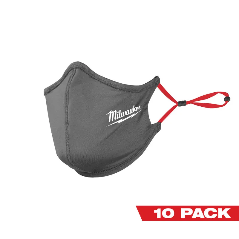 Milwaukee Electric 10Pk 2 Layer Grey Face Mask - MLW-48-73-4232