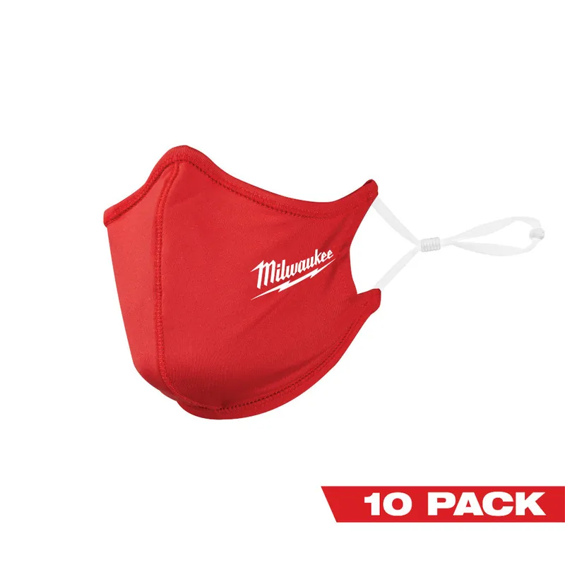 Milwaukee Electric 10 Pk 2 Layer Red Face Mask - MLW-48-73-4229