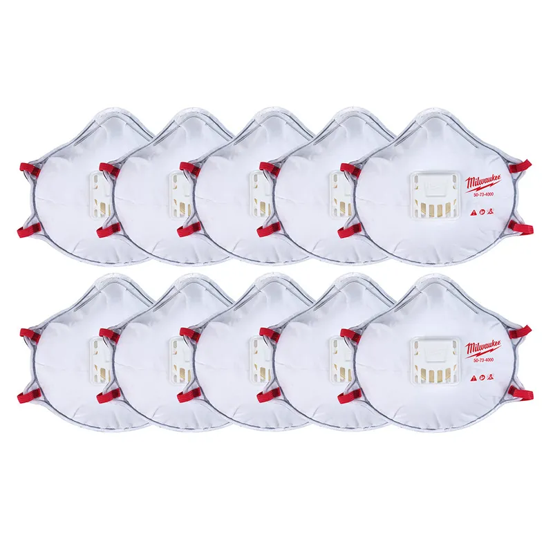Milwaukee Electric (4) Disp N95 Respirator W/Gsocket 10Pk - MLW-48-73-4004
