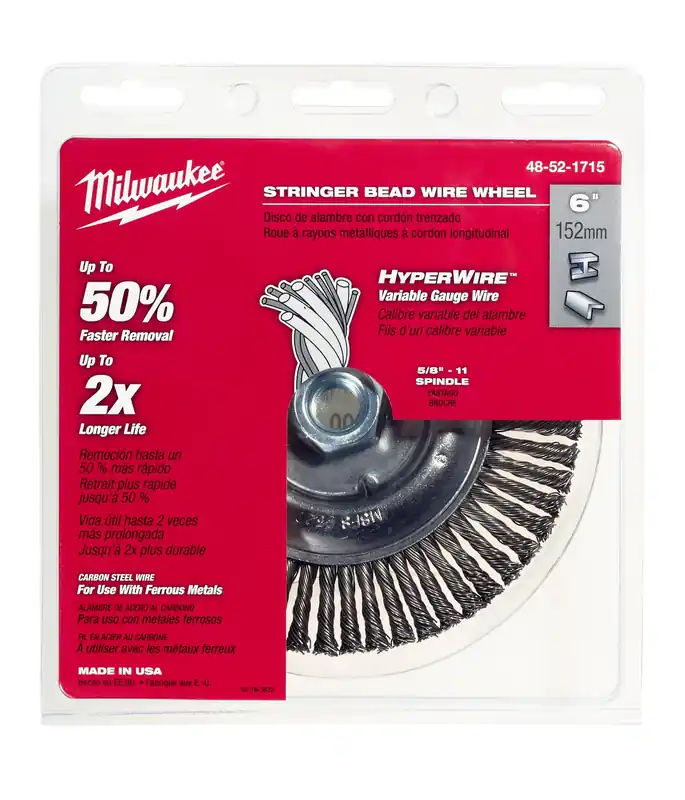 Milwaukee Electric 6" Stringer Bead Wheel-Wrench Brsh - MLW-48-52-1715