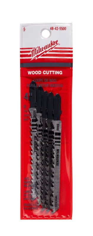 Milwaukee Electric Jig Saw Bl Hcs Wood 6T 4L 5Pk - 48-42-5500 - MLW-48-42-5500