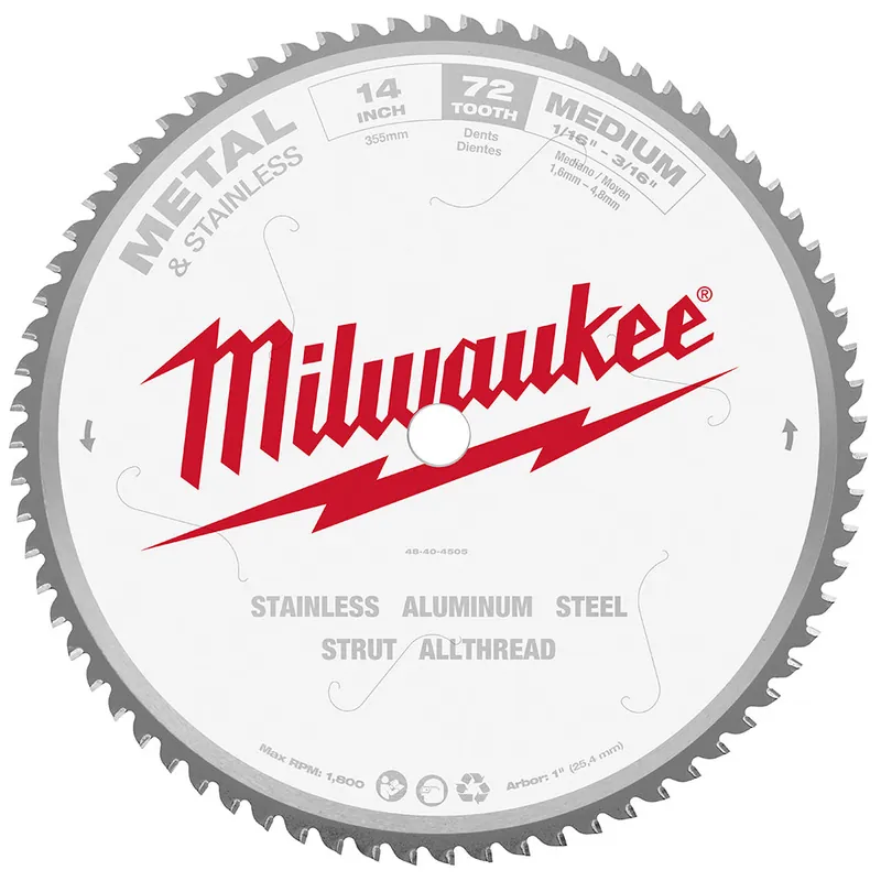Milwaukee Electric 14" 72T Metal Csb, 1" - MLW-48-40-4505