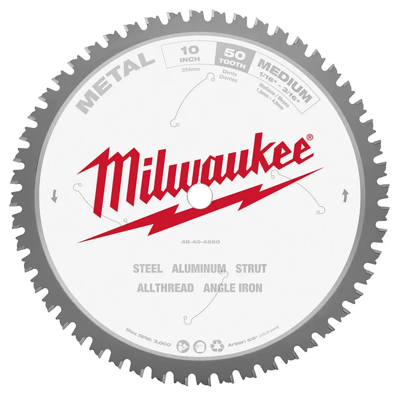 Milwaukee Electric 10" 50T Metal Csb, 1" - MLW-48-40-4260